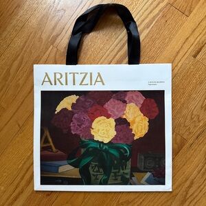 Aritzia Caitlyn Murphy Floral Deer Shopping Tote Bag 13" Holiday 2025